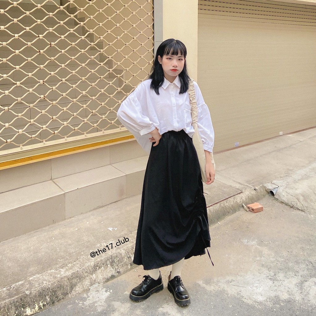 [Có sẵn] SUZUKO SKIRT The 17 Club - Chân váy rút dây lệch tà (ảnh thật sốp tự thực hiện) | BigBuy360 - bigbuy360.vn