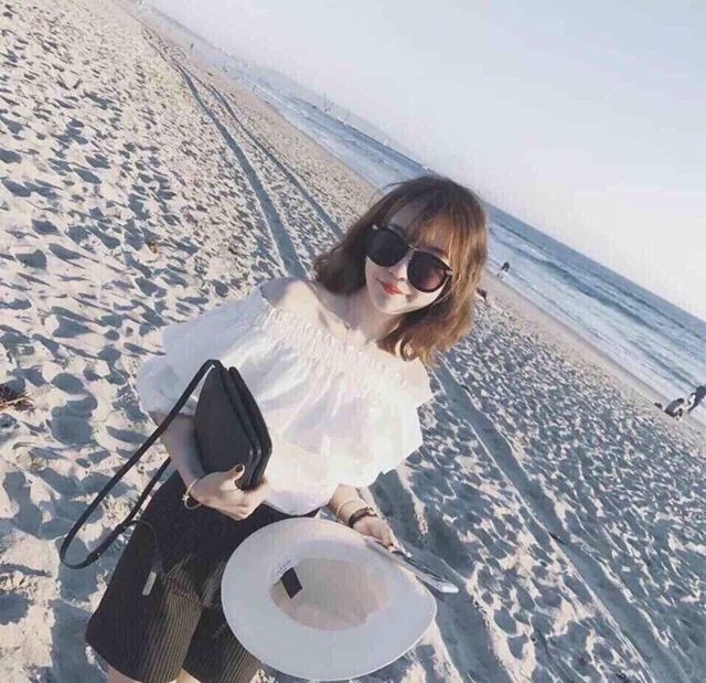 Áo bẹt vai von xinh kèm hình thật