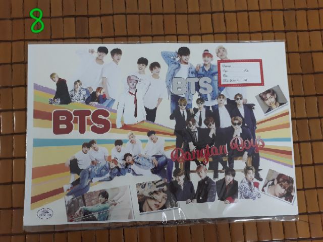 Bao tập / bao sách hình nhóm BTS