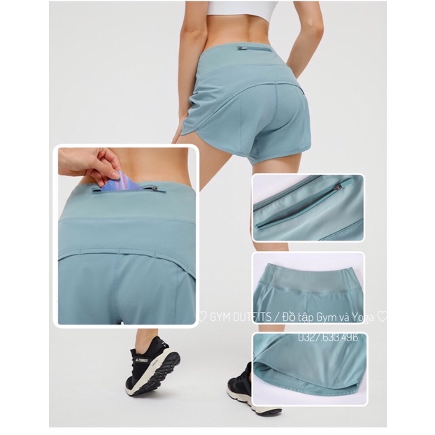 Quần Thể Thao Lululemon Speed Up High Rise Short 4" - Quần Đùi Chuyên Mặc Chạy Tập Gym Yoga Cao Cấp