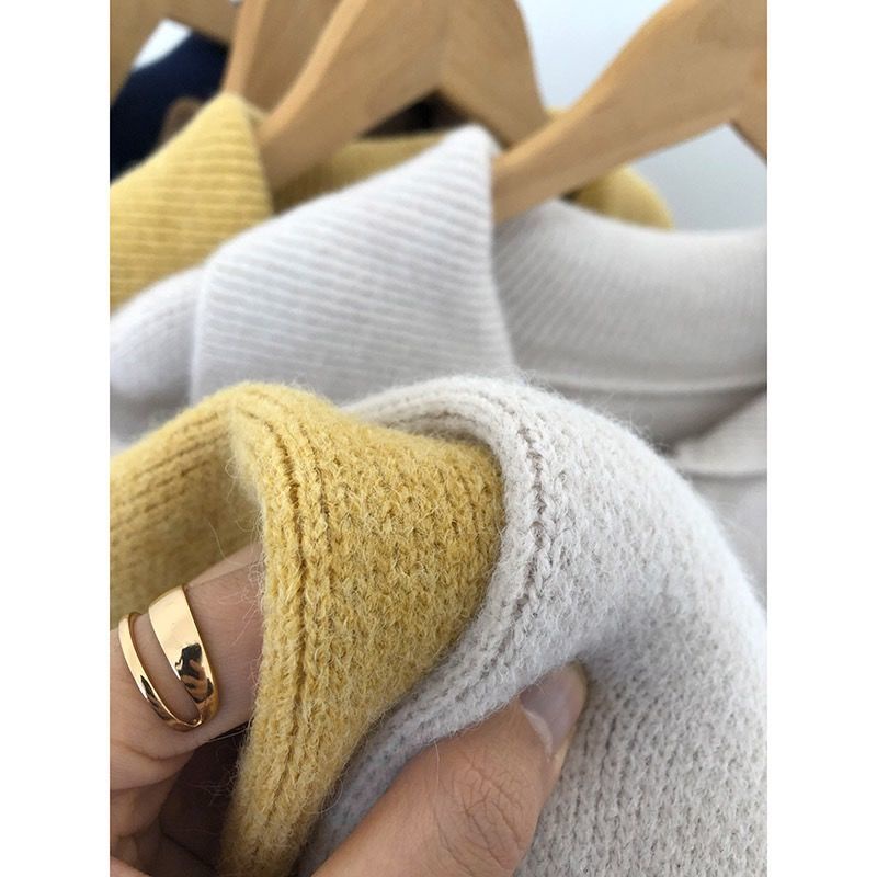 Áo khoác cardigan dáng rộng màu sắc đơn giản phong cách retro