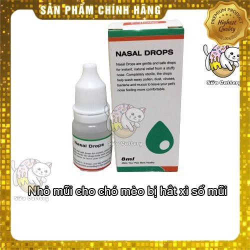 Nhỏ mũi cho mèo chứa L-Lysine, Taurine (trị calici, herpes viruss) viêm loét giác mạc, xổ mũi