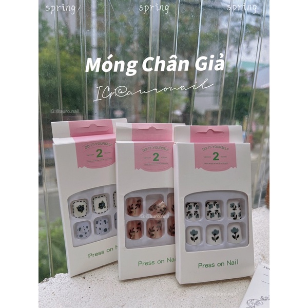 Bộ móng chân giả phù hợp mọi kích cỡ phong cách hàn quốc