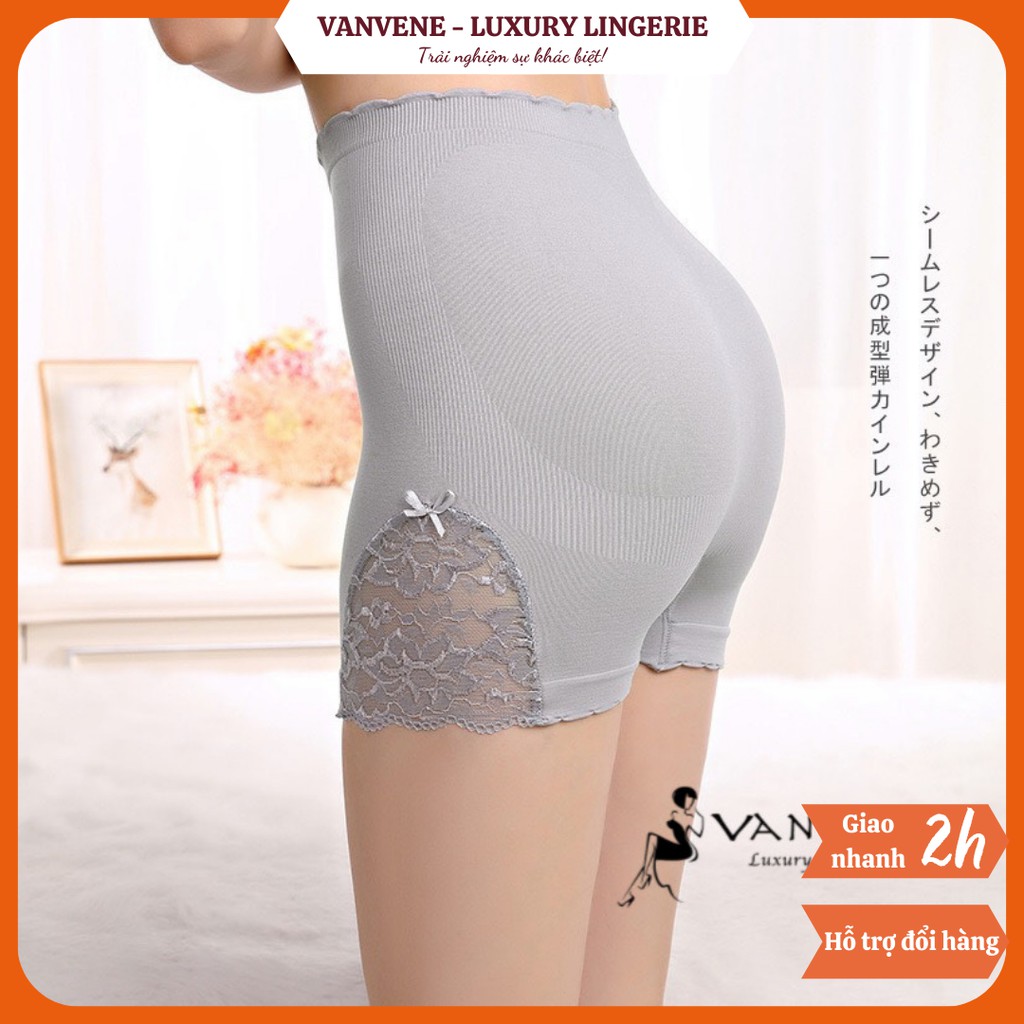 Quần Mặc Váy Vanvene Phối Ren Nâng Mông Chất Uni Co Giãn Mạnh Free Size 40-80Kg Gen Bụng Chống Lộ Chống Hằn Viền PK200