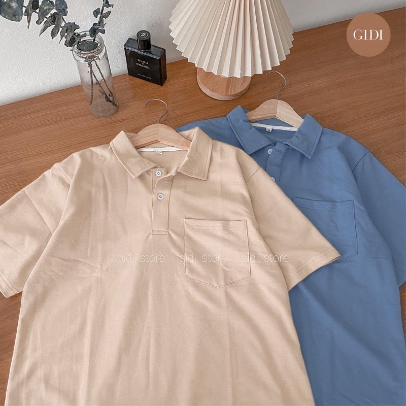 Áo POLO Túi tay lỡ vải thun Nam Nữ Unisex ❤️ áo phông Ngắn tay cổ bẻ vải da cá tici không nhăn, thoáng mát