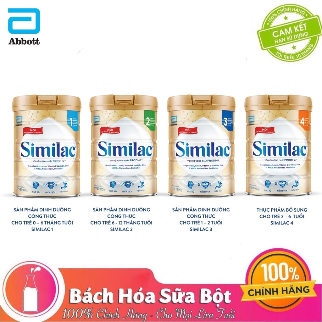 Sữa Bột Similac IQ 5HMOs số 1/2/3/4 - Lon 900g