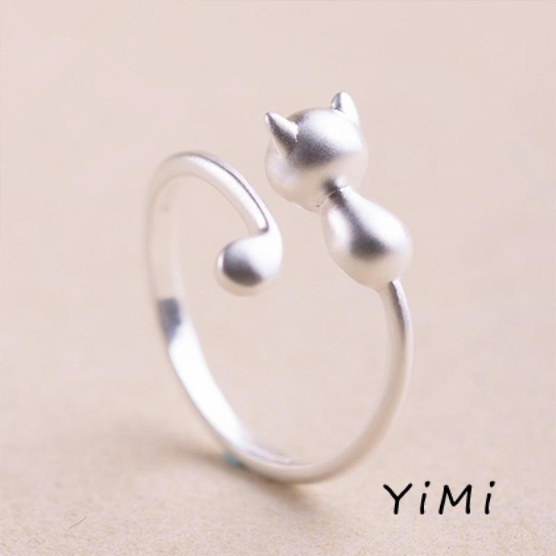 Nhẫn Hở Hình Chân Chó/Mèo Dễ Thương Đơn Giản Thời Trang Cho Nữ