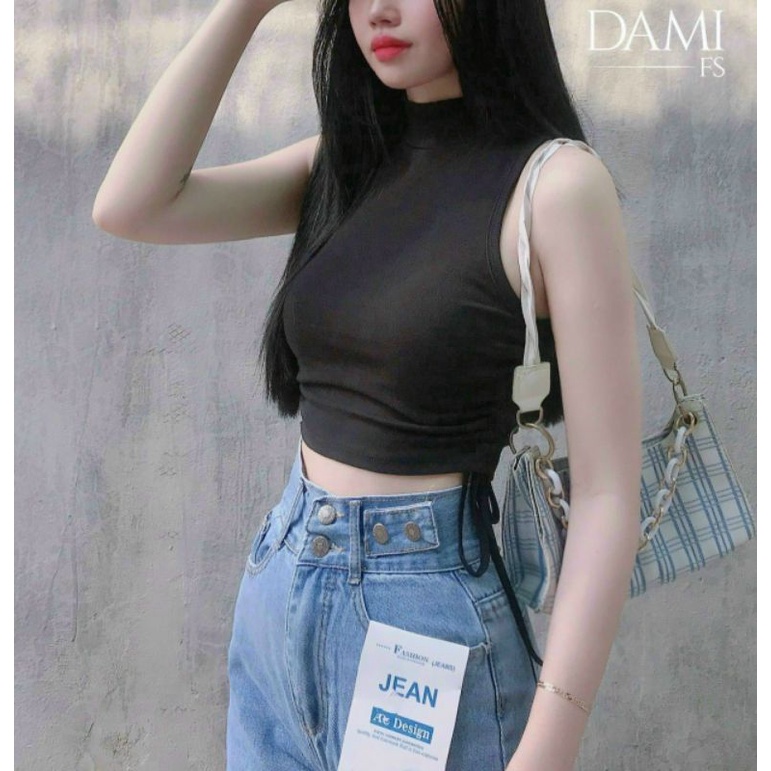 Áo ba lỗ cổ lọ sát nách rút dây 2 bên siêu đỉnh❤