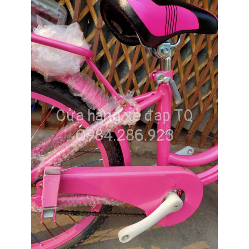 (Size 20 ) Xe Đạp Vinabike hồng bé gái 6-10 tuổi ( Ráp Sẵn )