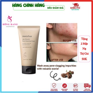 [Freeship - Hàng Auth Hàn Quốc] Sữa rửa mặt trị mụn -Sữa rửa mặt trắng da làm sạch Tro Túi Lửa Innisfree Hàn Quốc 150ml