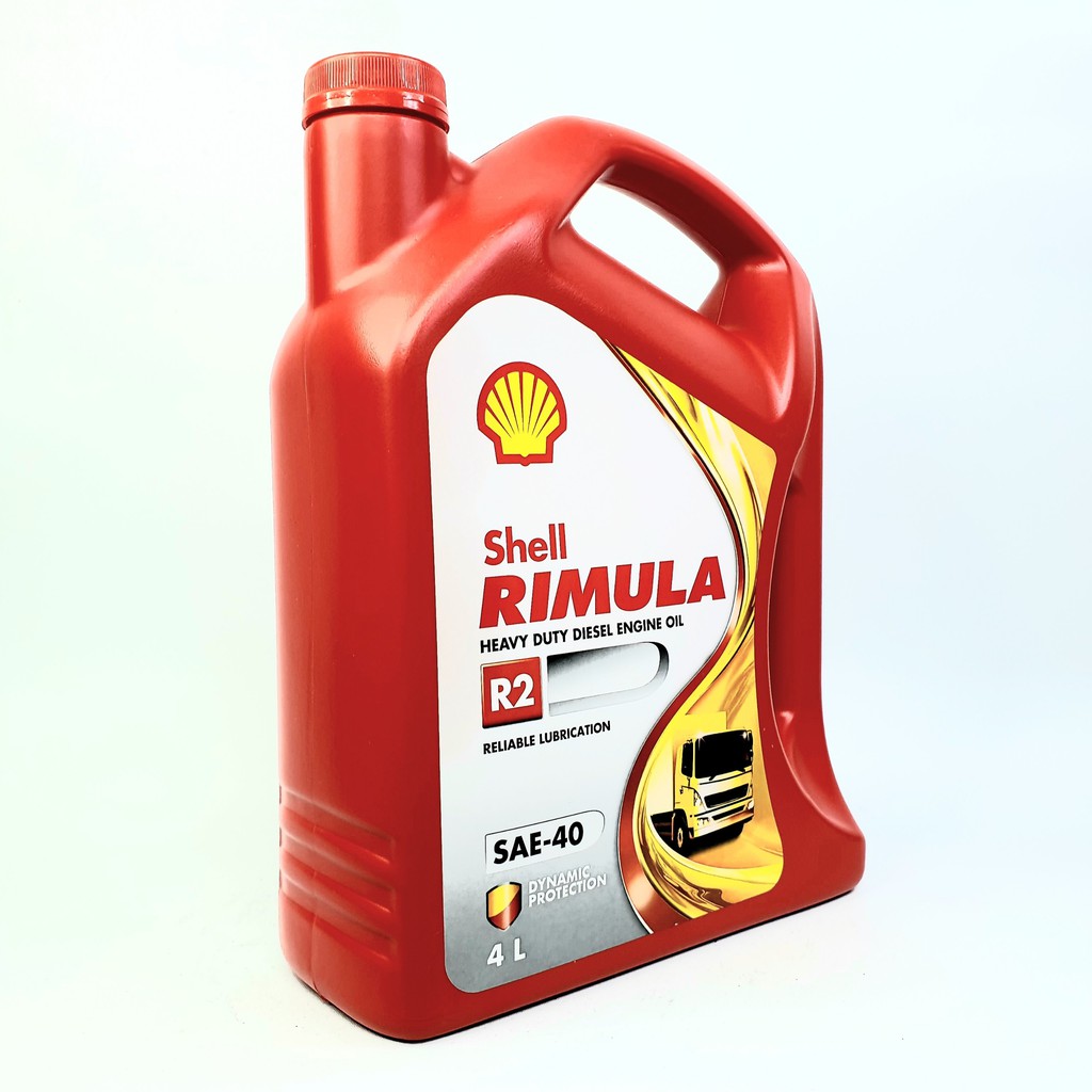 Nhớt cao cấp cho xe ô tô Shell Rimula R2 SAE - 40 4 Lit