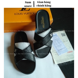 Dép lê lv louis vuitton quai ngang nam nữ cao cấp full box - Sam store