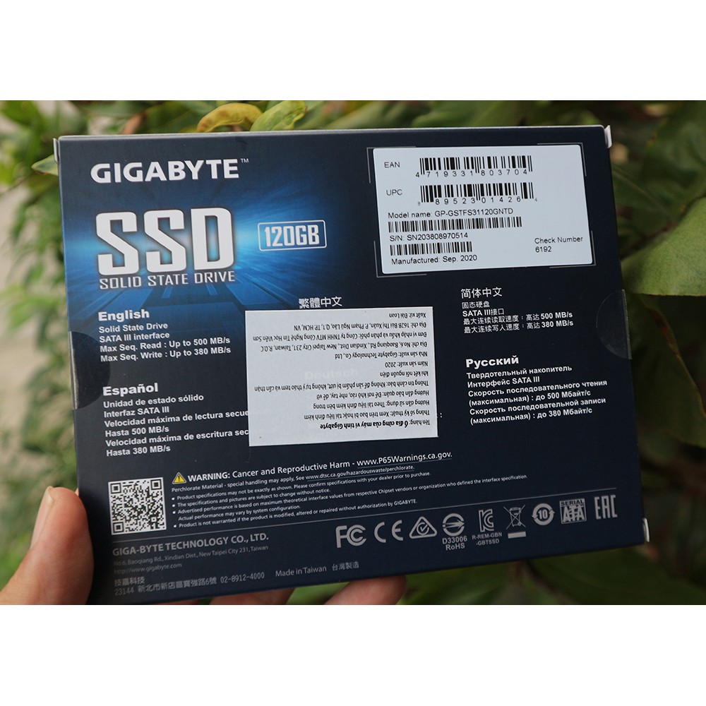 Ổ cứng SSD Gigabyte 120GB 240GB 500GB SATA 3 chính hãng