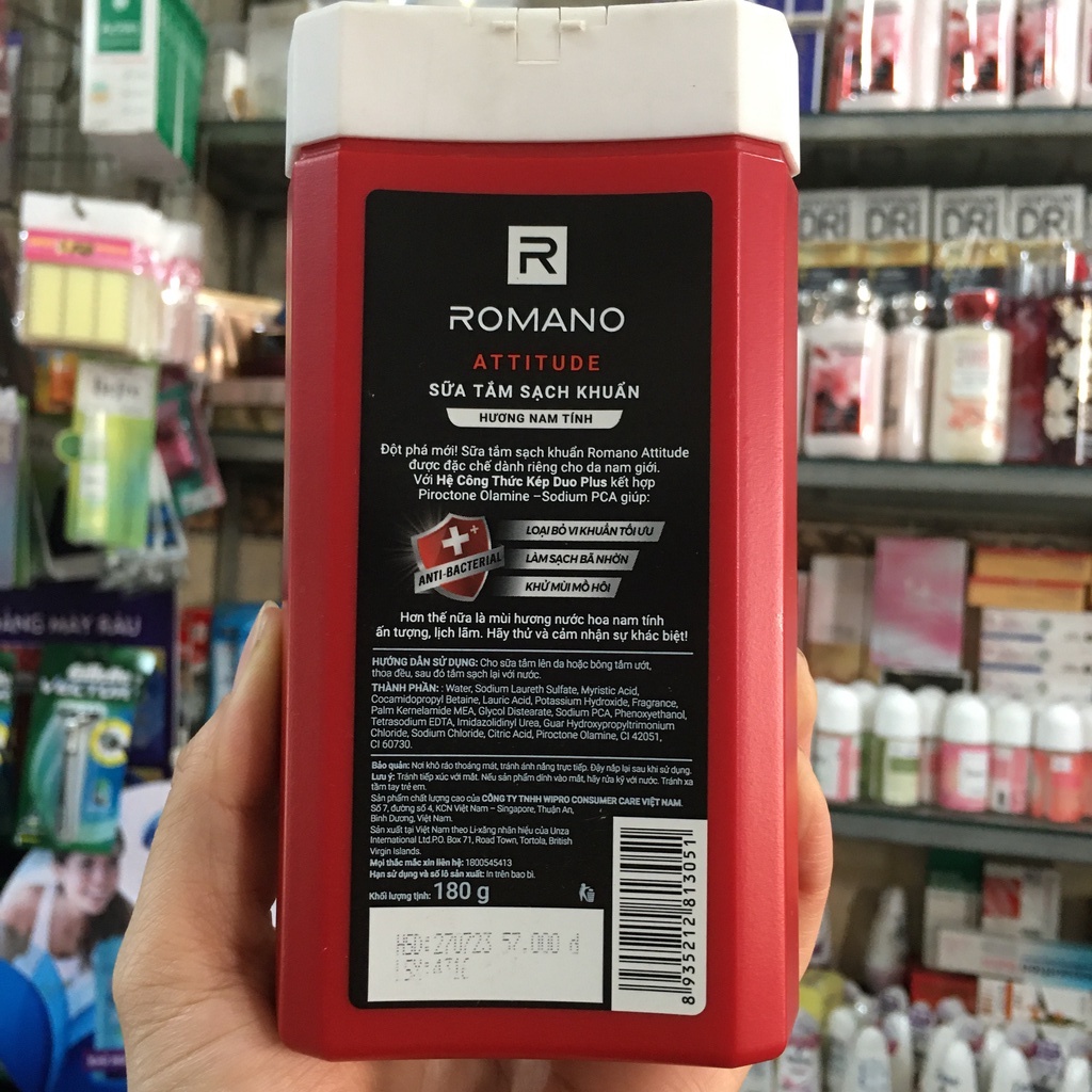 Sữa tắm nước hoa Romano Attitude sạch sảng khoái 180g