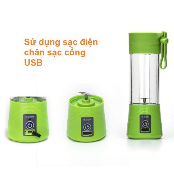 Máy Xay Sinh Tố, Máy Xay Đa Năng Mini HM-03 cổng usb tiện dụng