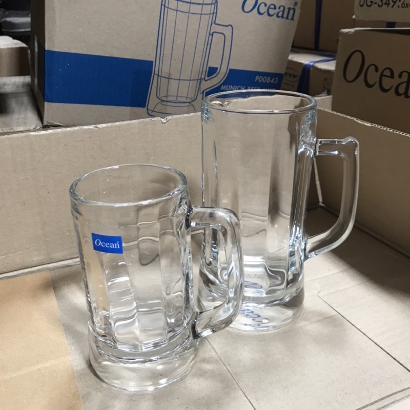 Bộ 6 Ly Thuỷ Tinh Cỡ Trung/To Bự Đế Dày 335ml-640ml OCean Cao Cấp