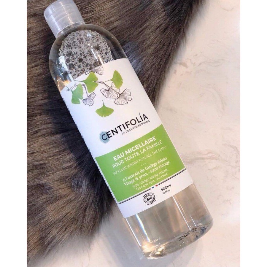 Nước tẩy trang rau má Centifolia Eau Micellaire 500ml , nước tẩy trang an toàn sạch bụi bẩn - Bini.store.official