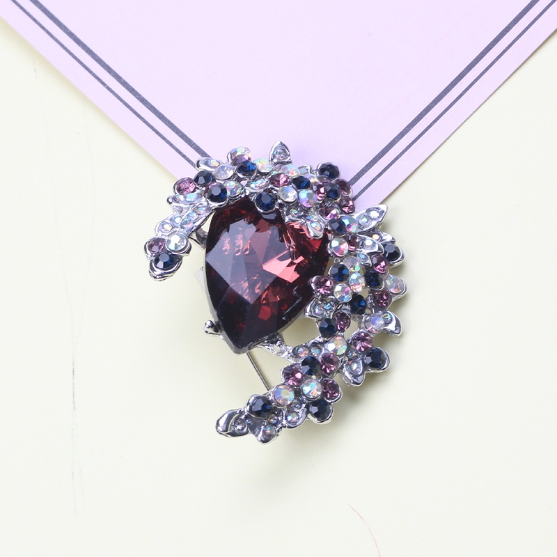 Ghim Cài Áo Đính Đá Pha Lê Nhân Tạo Phong Cách Hàn Quốc Sang Trọng Dành Cho Nữ