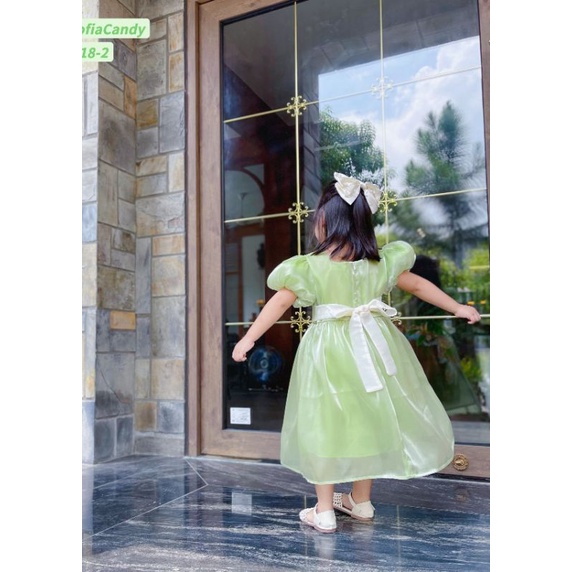 Đầm váy công chúa cao cấp xòe rộng voan tơ mềm mại và thoáng mát haivanco cho bé  10 đến 40 kg đi học đi chơi đều đẹp