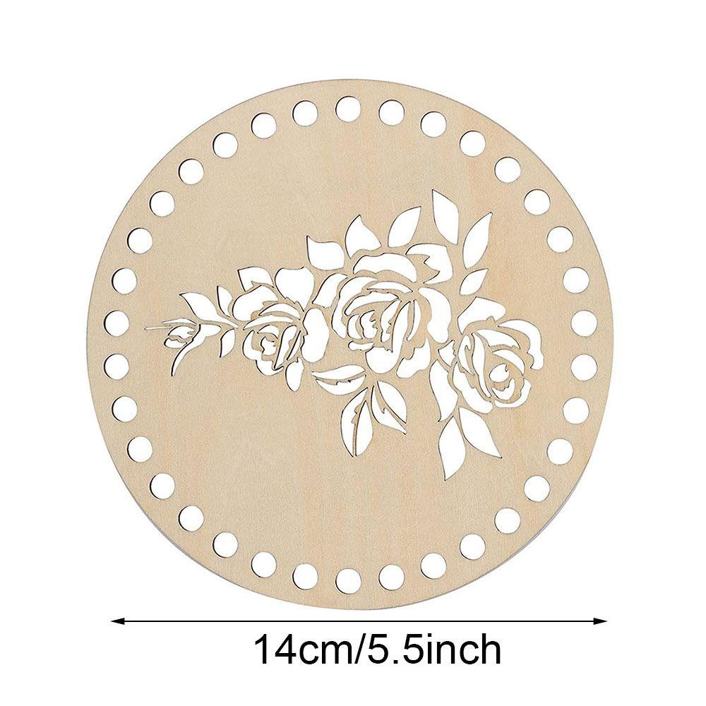 Bộ 2 Giỏ Gỗ Tự Nhiên Hình Tròn Dùng Thêu Đồ Thủ Công DIY