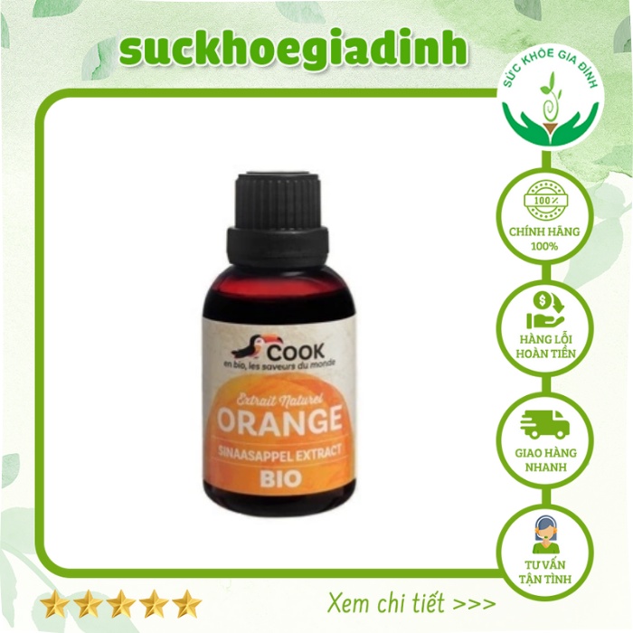 Dịch Chiết Cam Hữu Cơ Cook 50mL