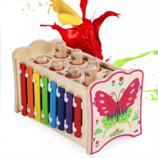 Đồ chơi gỗ đàn kết hợp đập chuột