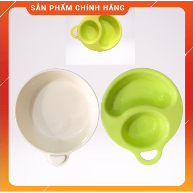 Chén Ăn Dặn 2 Ngăn Cho bé [CHÍNH HÃNG NỘI ĐỊA NHẬT] - chất nhựa cao cấp (chịu nhiệt từ âm 20 đến 140 độ C) - 0008