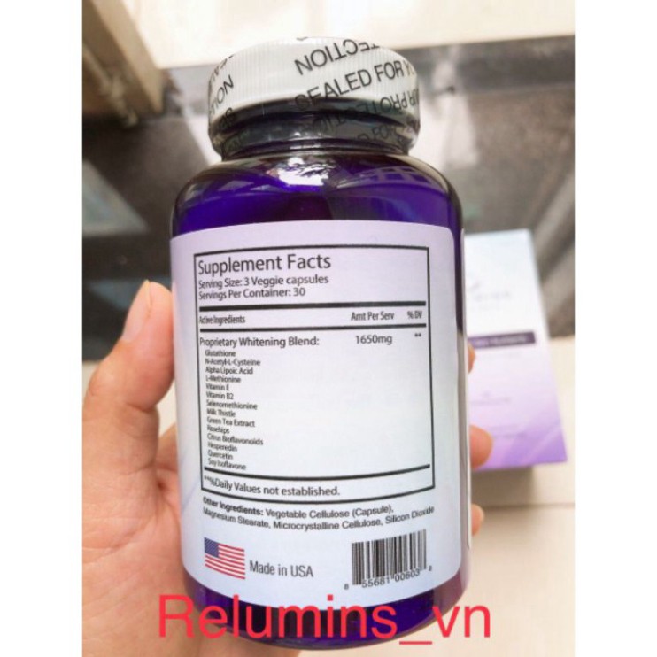 SIÊU TIẾT KIỆM Viên uống trắng da Relumins 1650mg 15x 90 viên của Mỹ SIÊU TIẾT KIỆM