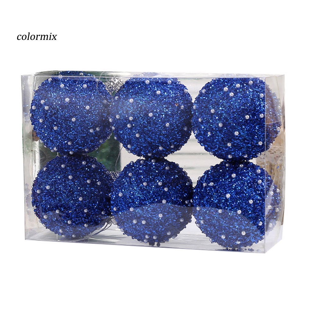 Set 6 Trái Châu 8cm Trang Trí Giáng Sinh