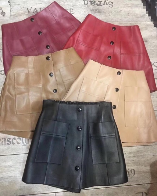 CHÂN VÁY DA TÚI HỘP KHUY BẤM | BigBuy360 - bigbuy360.vn