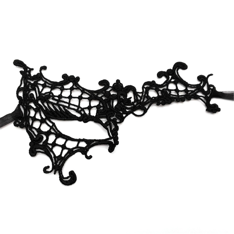 Mặt Nạ Hóa Trang Halloween Nửa Mặt Phối Ren Gợi Cảm Cho Nữ