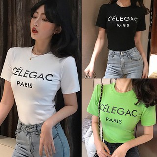 Áo thun nữ cổ tròn ngắn tay