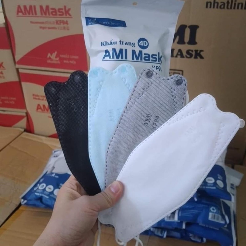 khẩu trang con cá 4D KF94 túi 10 chiếc