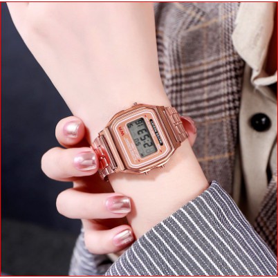 Đồng hồ điện tử đeo tay cặp đôi nam nữ WR A159 thể thao số led mặt vuông đẹp chính hãng D&T Shop1