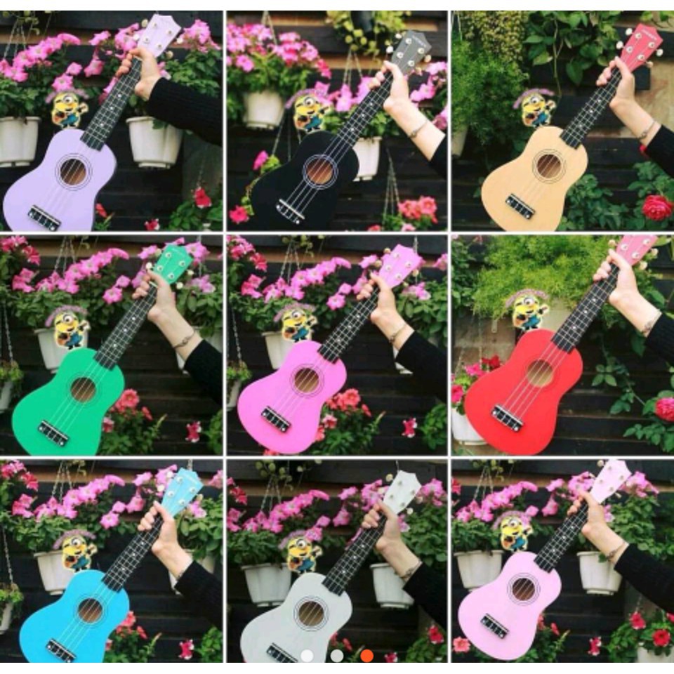 Đàn Ukulele Soprano MÀU HỒNG NHẠT Có Sẵn squishyshop664