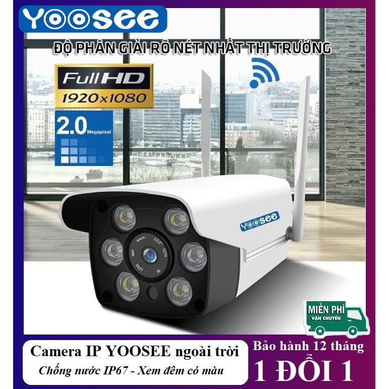 Camera IP Yoosee ngoài trời 2.0M - 1080P - Chống nước tiêu chuẩn IP67 - Hỗ trợ đàm thoại 2 chiều