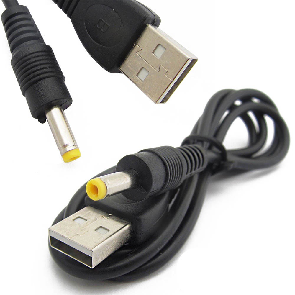 1 Dây Cáp Sạc 1.2m 1a 4.0 5v Usb Sang Dc 4.0x1.7mm Màu Đen Cho Sony Psp / Nhiều Màu