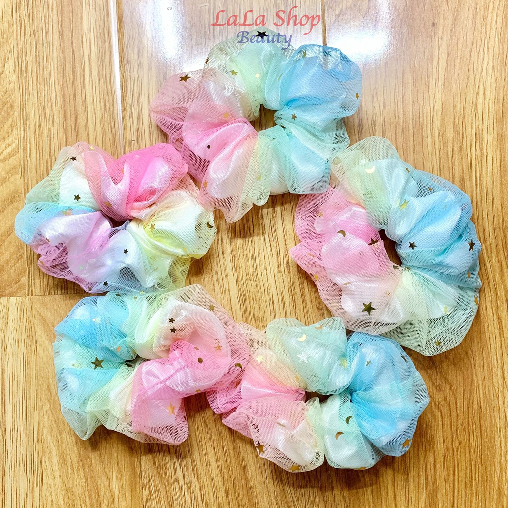 Dây Cột Tóc Scrunchies Cầu Vồng – Scrunchies Galaxy
