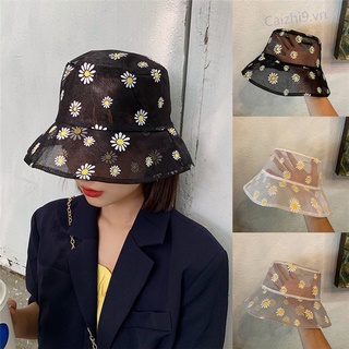 Mũ Bucket Ren Lưới In Hoa Cúc Thời Trang Mùa Hè Cho Nữ
