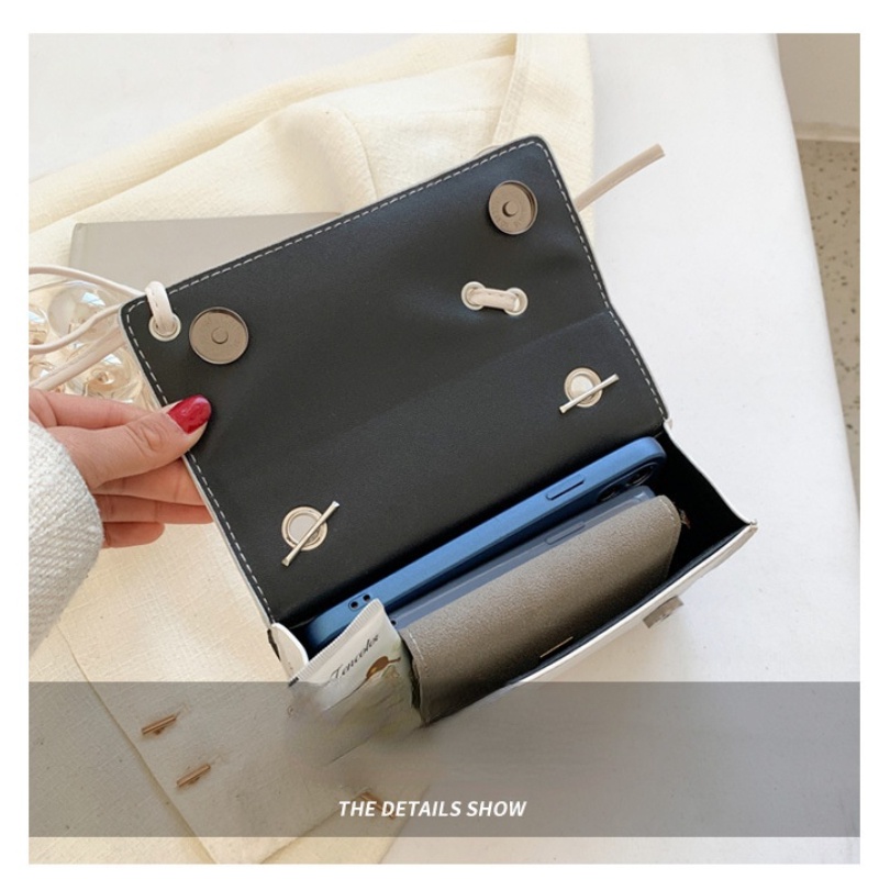 Túi đeo chéo vai IELGY đính hạt ngọc trai giả thời trang dành cho nữ