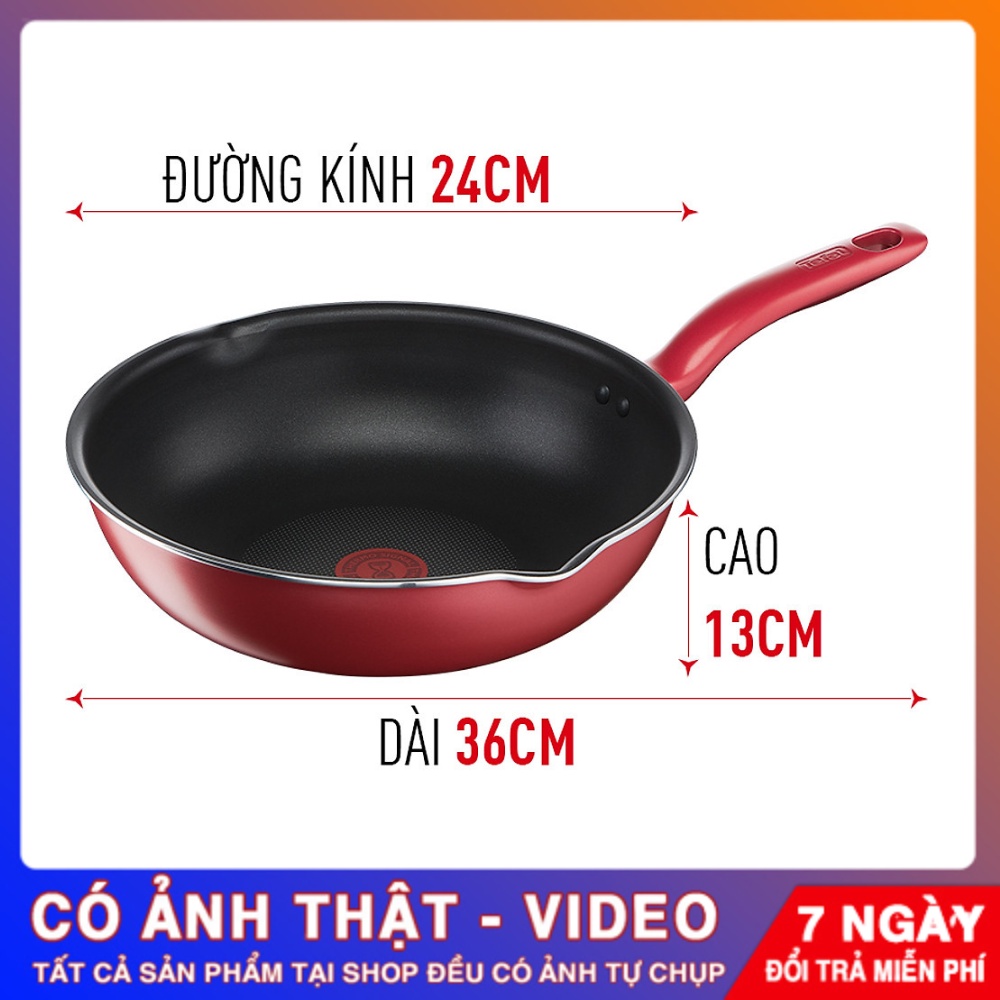 Chảo Chiên Tefal So Chef, Đáy Từ, Chống Dính, Sâu Lòng, 24/28cm, Bảo Hành 24 Tháng