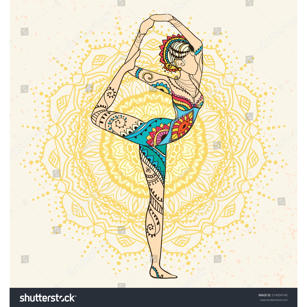 Tranh lụa 3d trang trí chủ đề Yoga Thước 1,5m x 2m YOGA 10