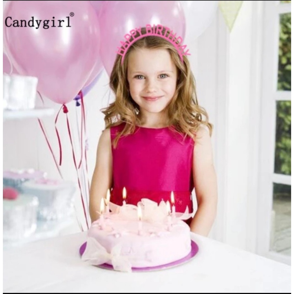Cài tóc nhựa HAPPY BIRTHDAY đội đầu trang trí sinh nhật, phụ kiện chụp hình