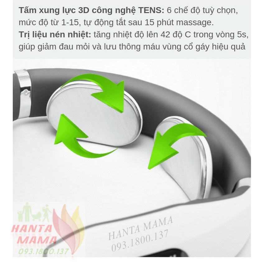 [Free Ship 🎁🎁🎁Bảo hành 1 năm] Máy massage cổ vai gáy Ailuen ALE-20 chính hãng [điều trị cổ vai gáy]