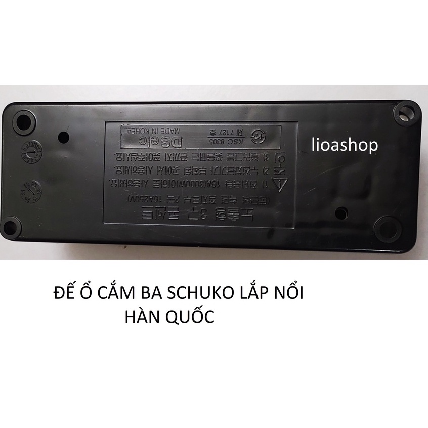 Ổ CẮM BA SCHUKO LẮP NỔI - HÀN QUỐC.