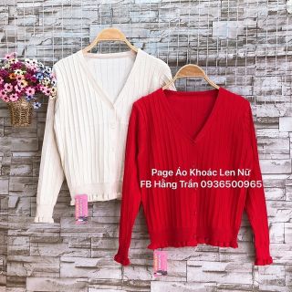 Khoác len cổ tim tay bèo như hình.