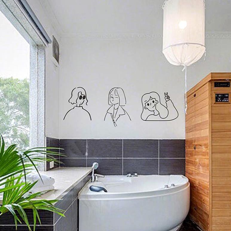 Hình dán Sticker tường chống thấm nước kiểu dáng đơn giản có thể gỡ A30 | BigBuy360 - bigbuy360.vn