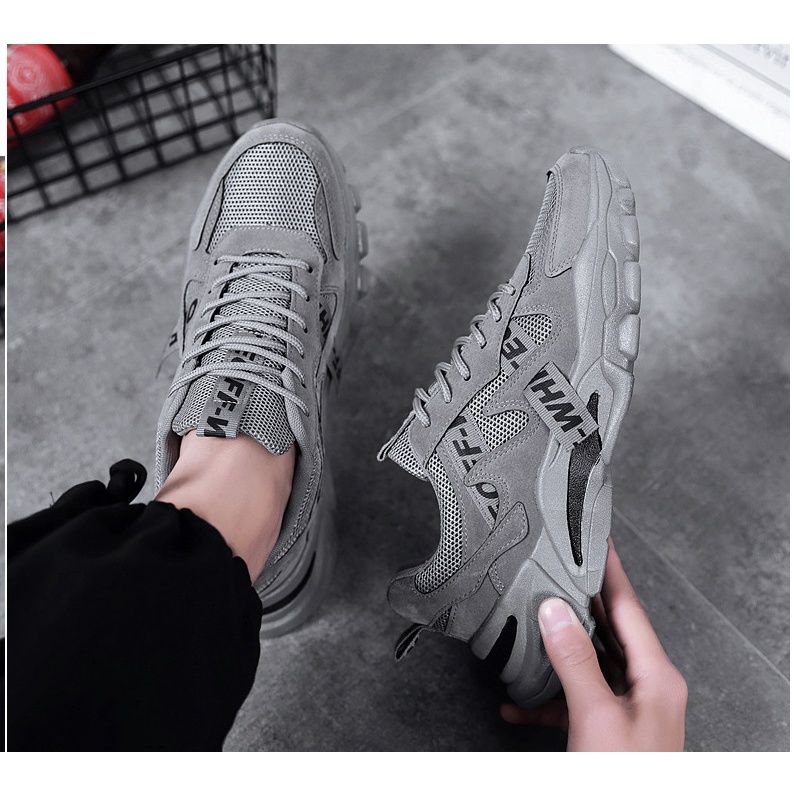 Giày nam  FREESHIP extra Giày Thể Thao Nam chạy bộ tập gym runer T059 màu trắng