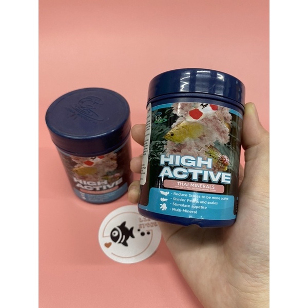 Khoáng chất High Active giúp tăng khả năng hấp thụ thức ăn cho cá rồng lọ 100g và