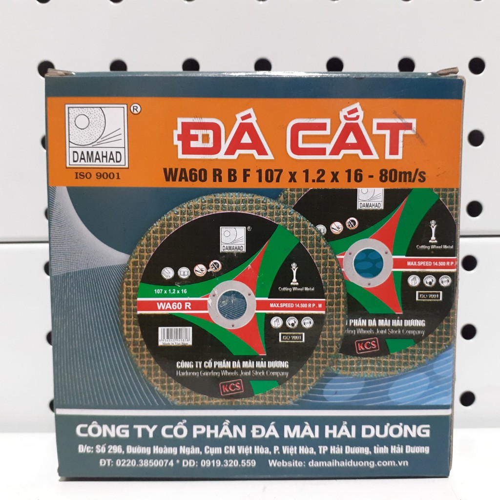 Đá cắt sắt 107mm Hải Dương xanh mỏng 107x1.2x16mm